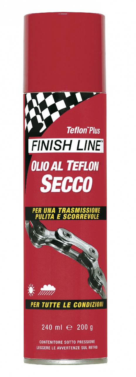 Lubrificante Secco Spray Professionale Teflon-Plus Dry FinishLine 240 ml.  
