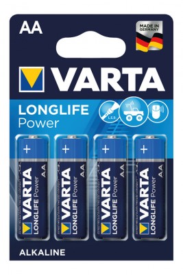 Batteria Varta Longlife Power Mignon LR6 - 4 pezzi, alcaline, 1,5 V, MN1500