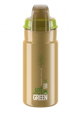 Borraccia Elite Jet Green Plus - 550ml, verde/marrone