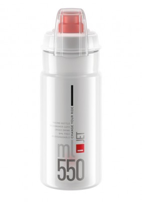 Borraccia Elite Jet Plus - 550ml, chiaro/rosso