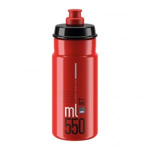 Borraccia Elite Jet - 550ml, rosso/grigio, polietilene