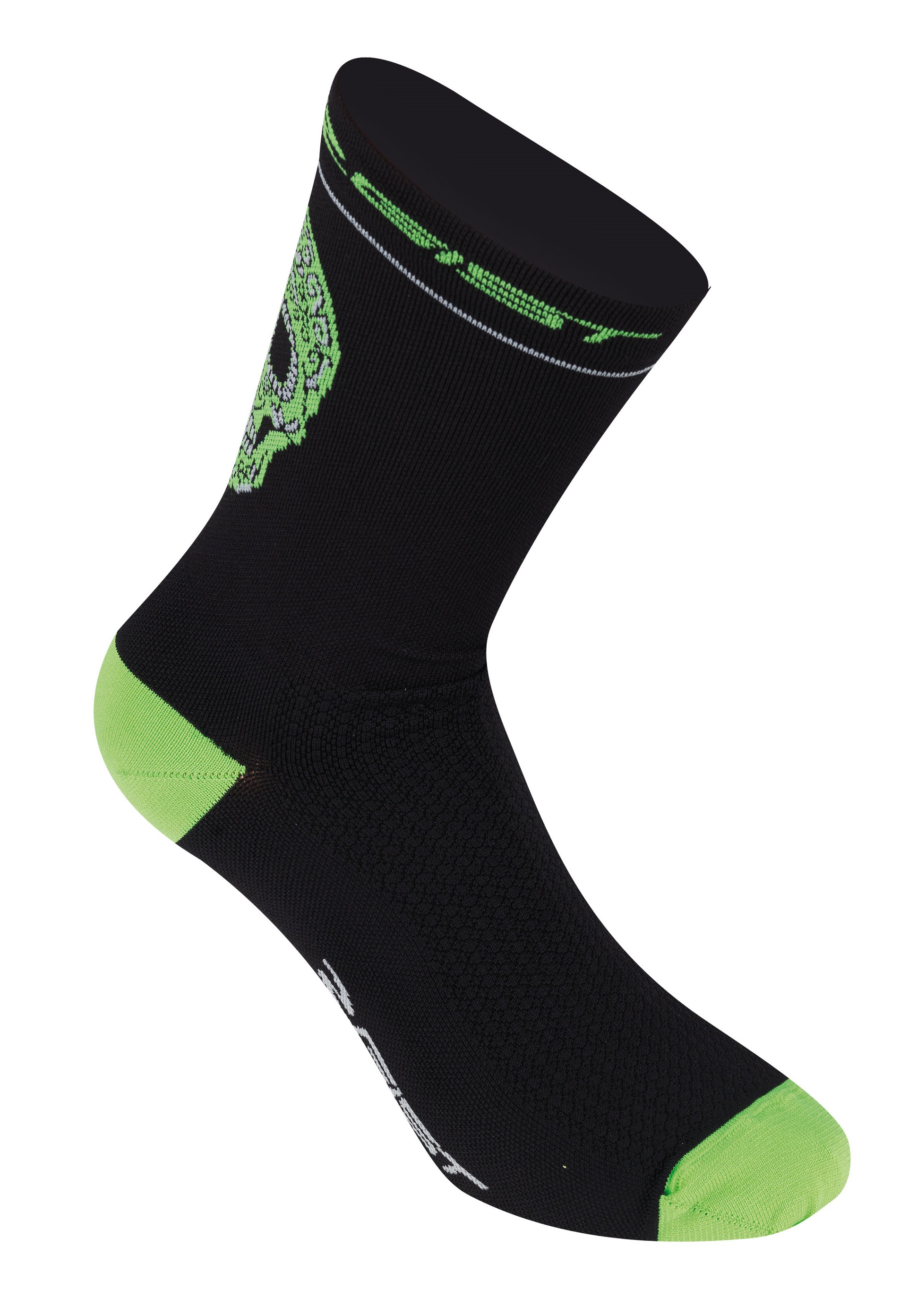 Calzino Gist Skull VERDE FLUO