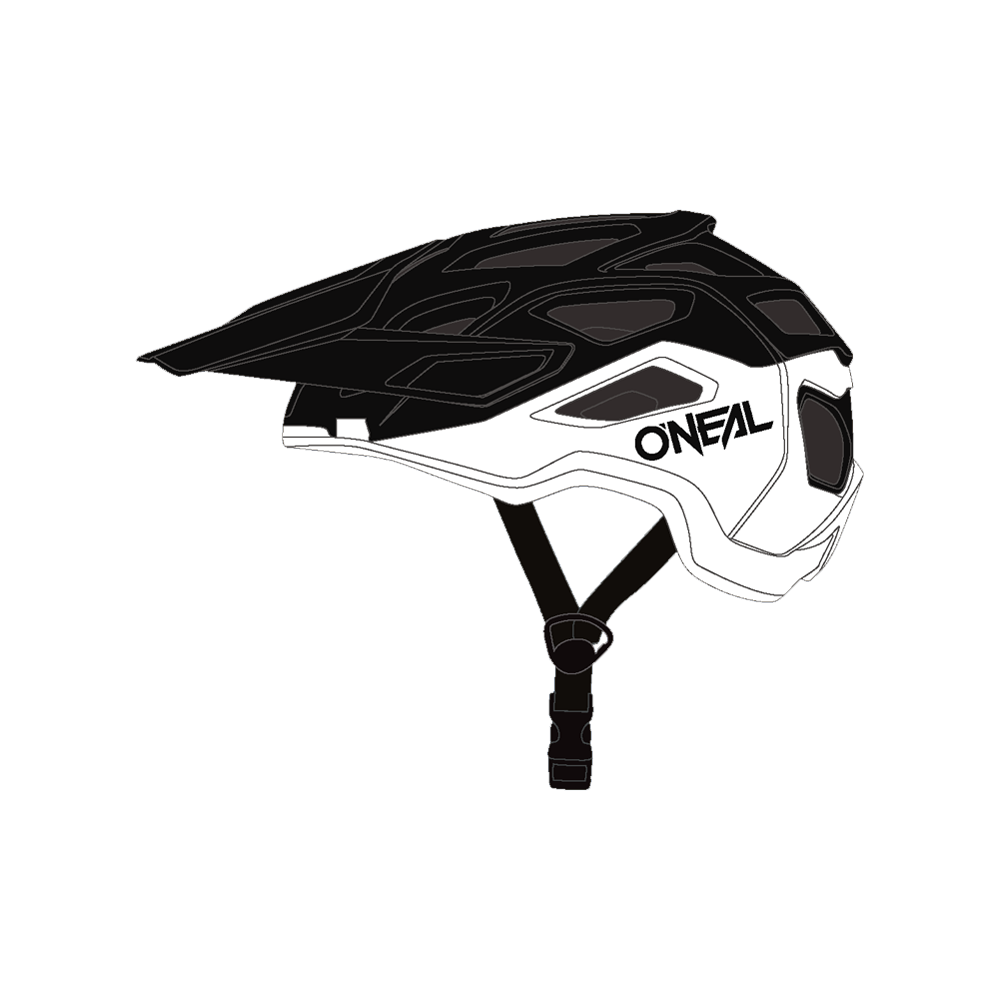 Casco MTB O'Neal PIKE 2.0 Solid BLACK/WHITE