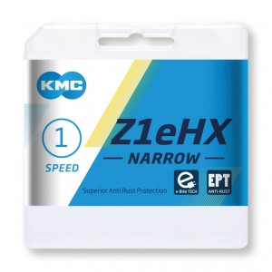 Catena KMC Z1eHX Narrow EPT - 1/2 x 3/32", 128 maglie, 7,8mm