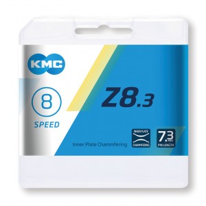 Catena per cambio KMC Z8 arg./grigio - 1/2" x 3/32", 114 maglie, 7,1mm, 8-v.