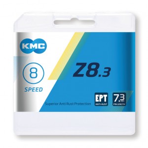 Catena per cambio KMC Z8 EPT antirugg. - 1/2" x 3/32", 114 maglie, 7,1mm, 8-v.