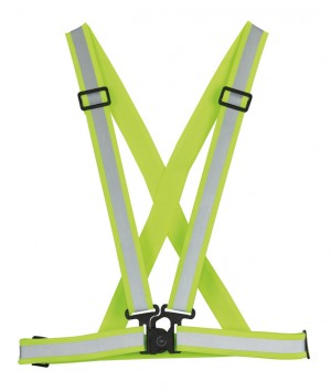 Cintura riflettente Wowow Cross Belt - giallo elastica regolabile