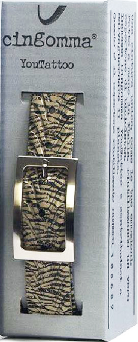 Cintura di copertone verniciato Cingomma YOUTATTOO Animal Zebra  GREEN