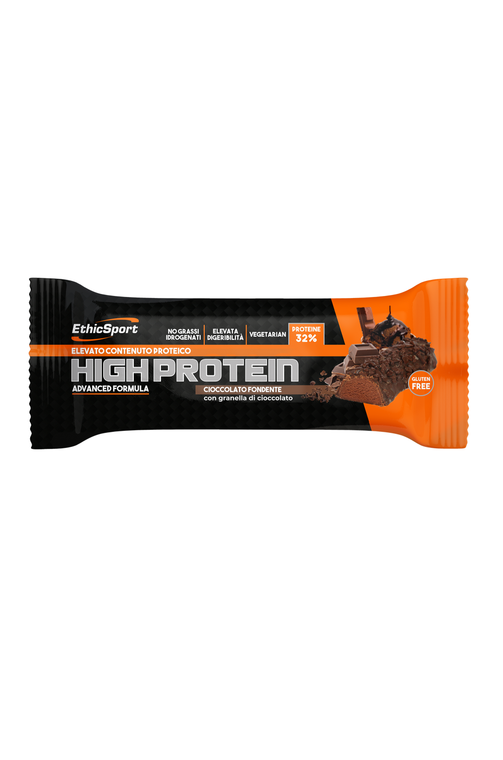 ETHICSPORT HIGH PROTEIN Cioccolato Fondente - Barretta 45g.  