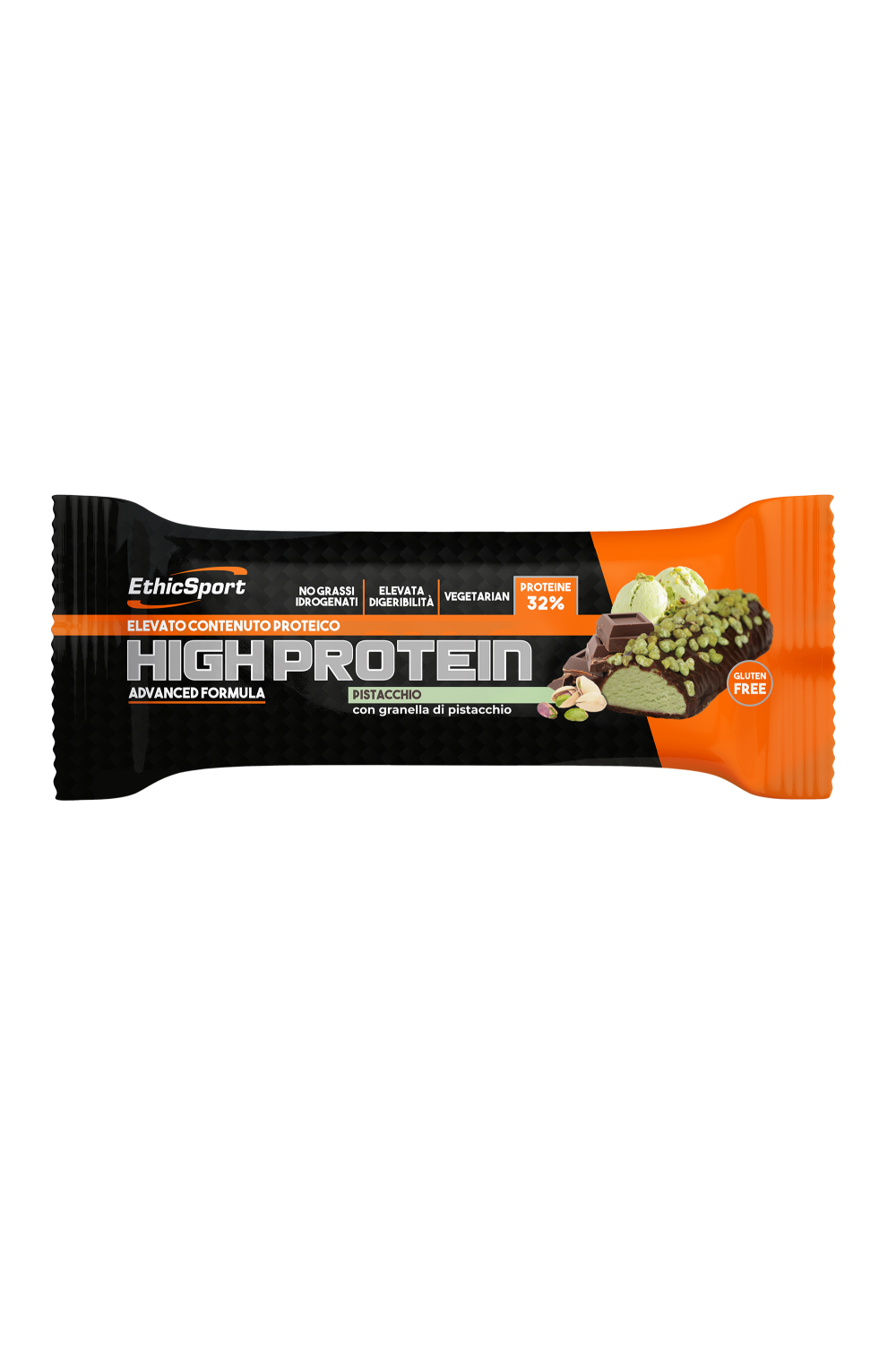 ETHICSPORT HIGH PROTEIN Pistacchio - Barretta 45g.  