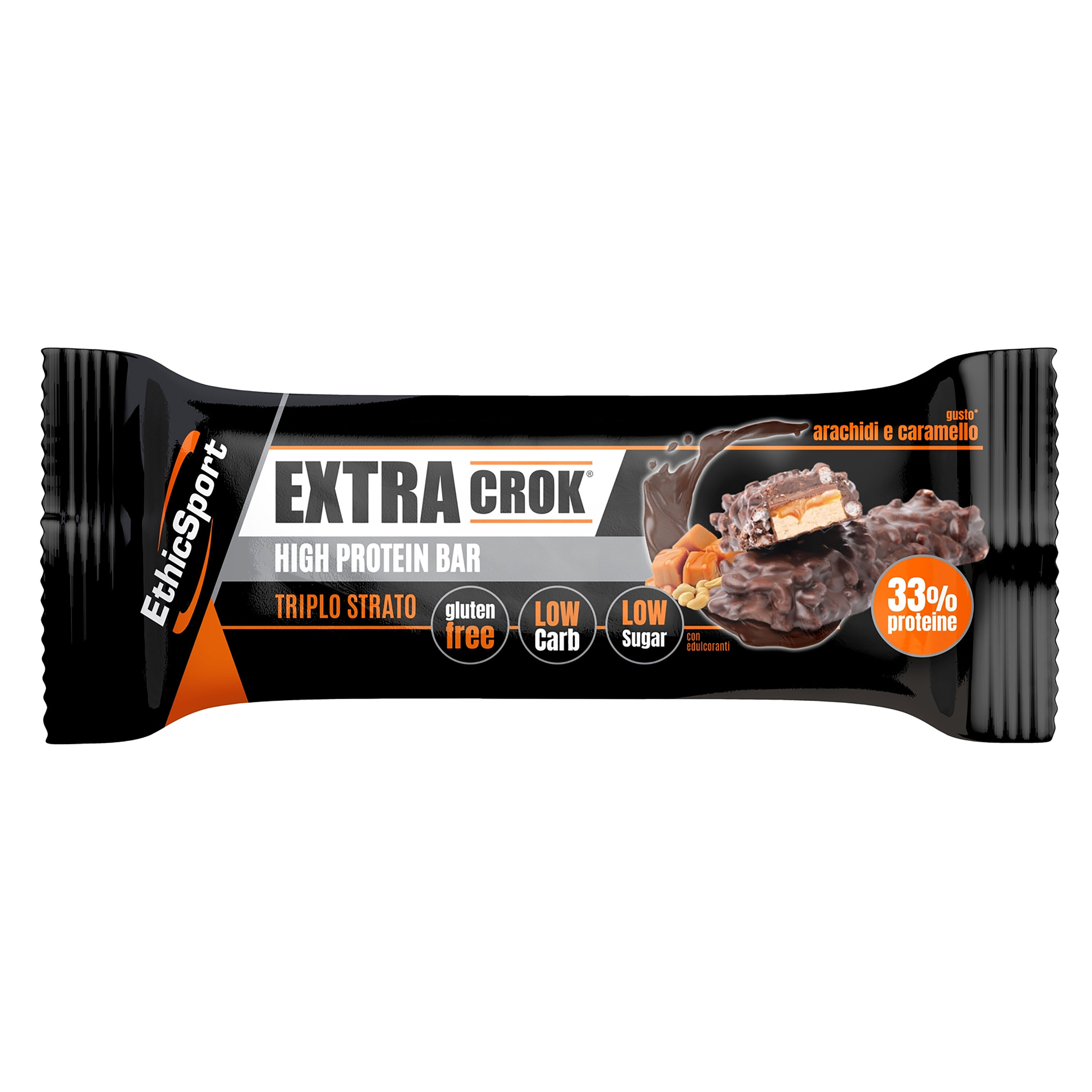 ETHICSPORT EXTRA CROK Arachidi, Caramello - Barretta 50g.  