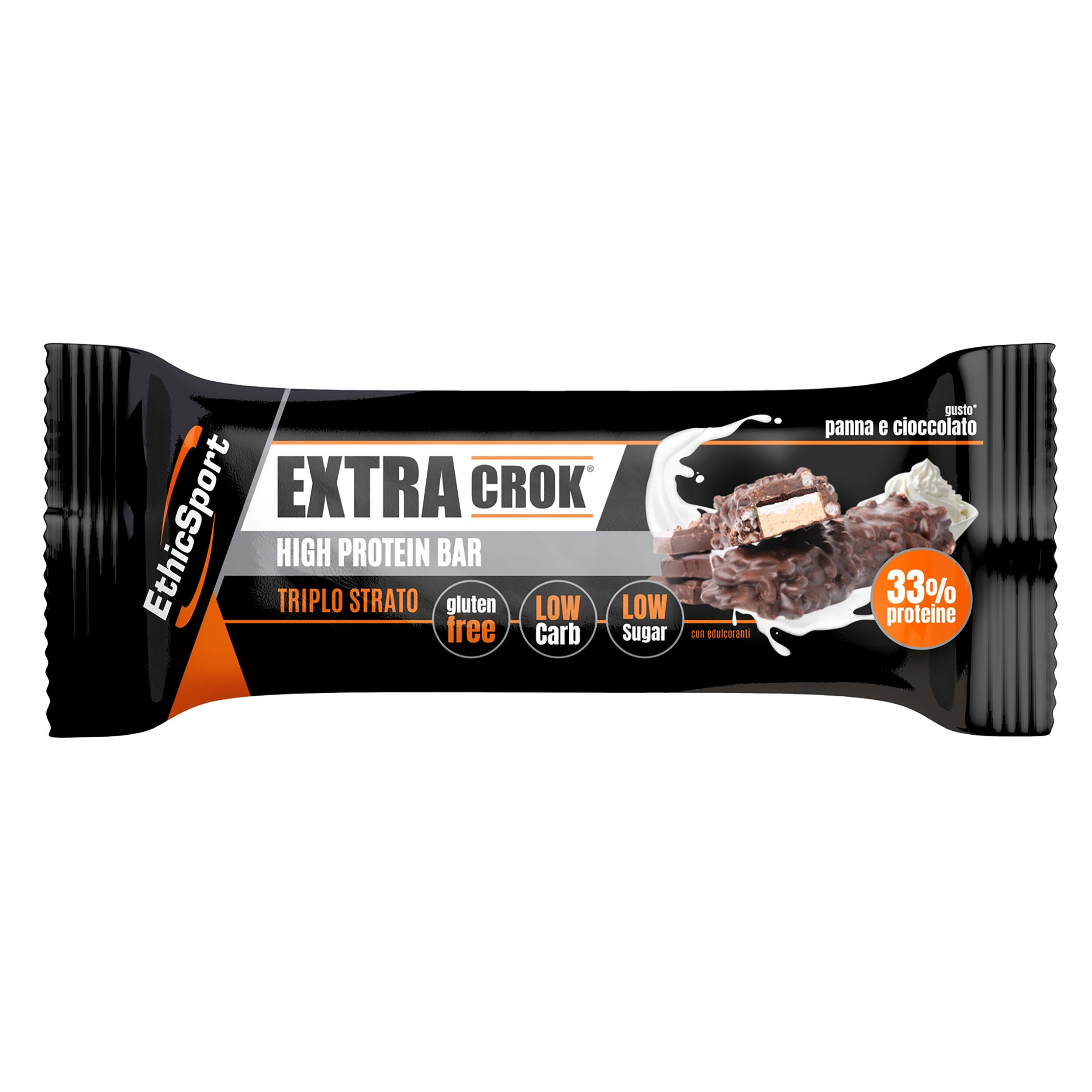 ETHICSPORT EXTRA CROK Panna, Cioccolato - Barretta 50g.  