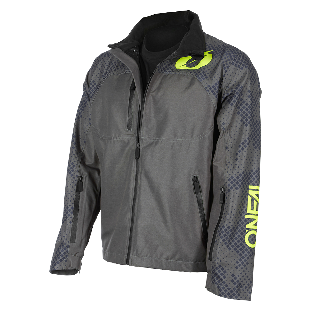 Giacca antipioggia O`Neal SHORE Rain Jacket GRAY/NEON YELLOW