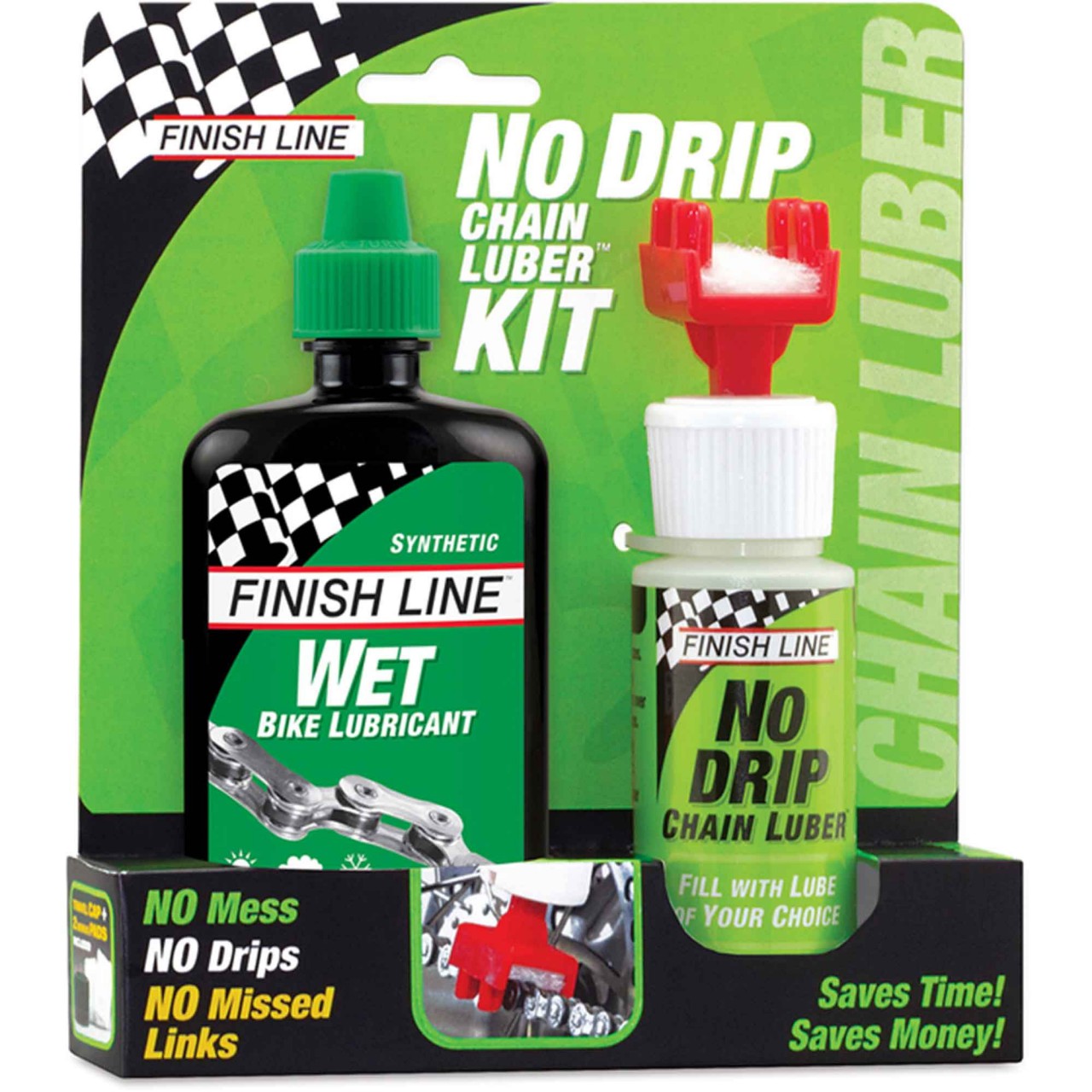 Kit Finish Line NO DRIP distributore dolio con Cross-Country lubrificante umidoda 120 ml  