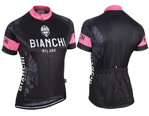 Maglia maniche corte Bianchi Milano EDDI1 M  NERO/ROSA