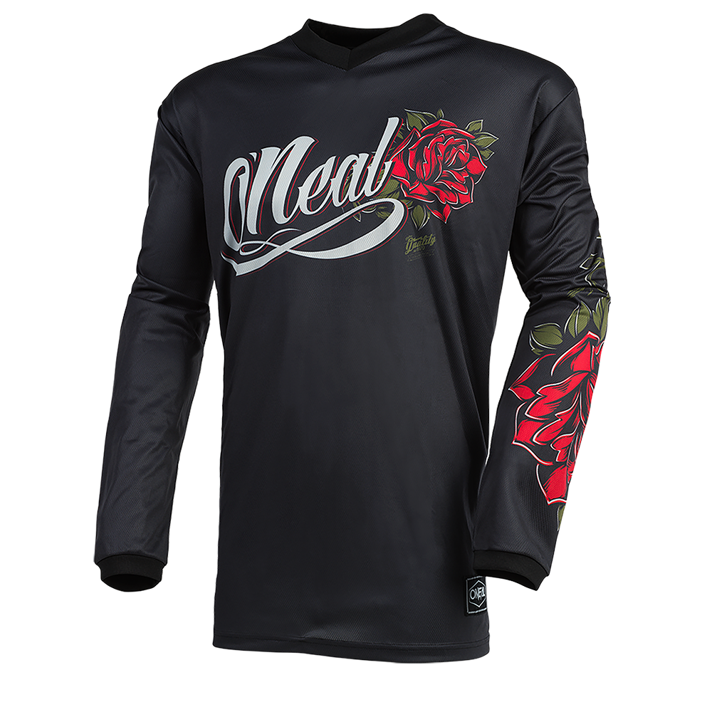 Maglia O'Neal maniche lunghe ELEMENT WOMEN'S Roses BLACK/RED