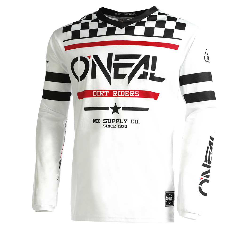 Maglia O'Neal maniche lunghe ELEMENT YOUTH Squadron WHITE/BLACK