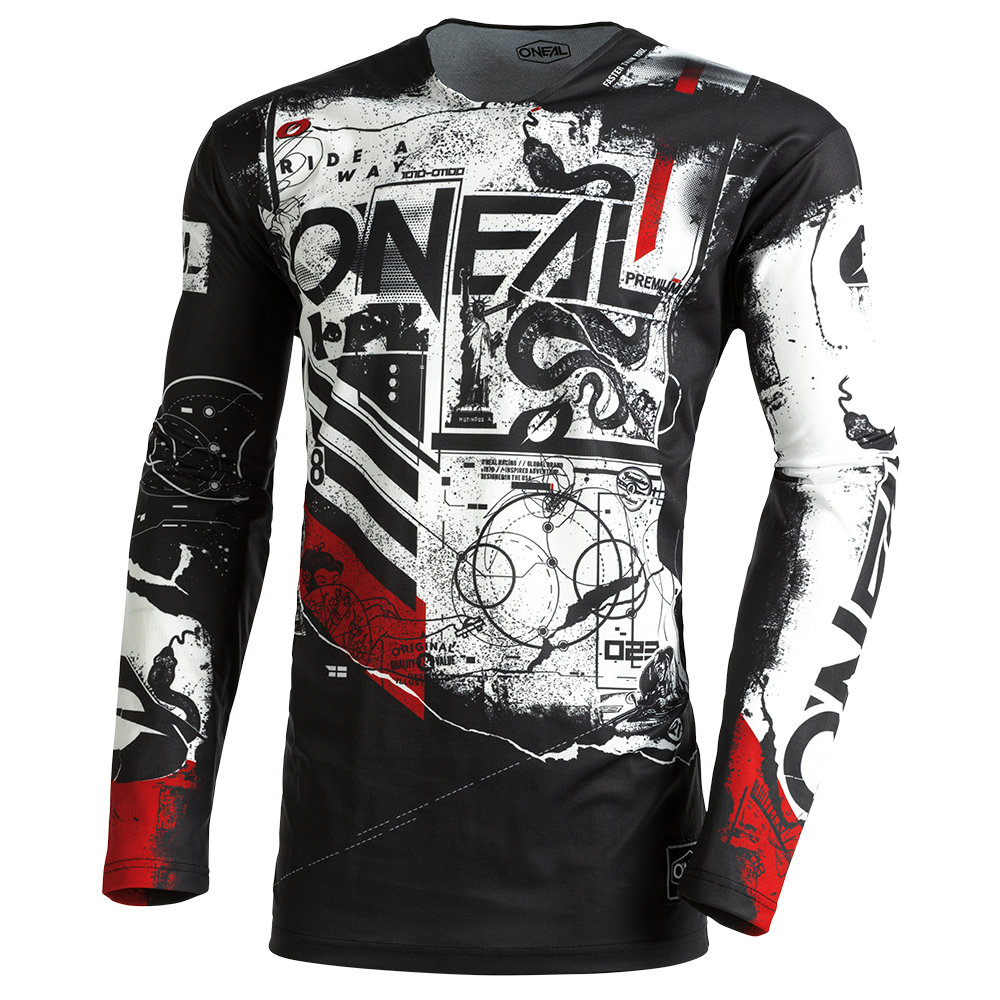 Maglia O'Neal maniche lunghe MAYHEM Scarz BLACK/WHITE/RED