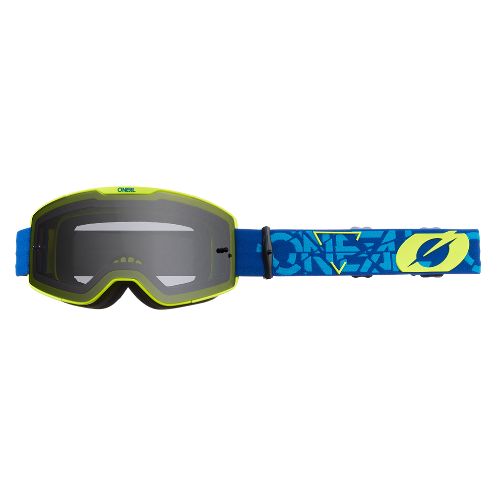 Maschera O'Neal B20 V.22 Strain - Gray UNICA BLUE/NEON YELLOW