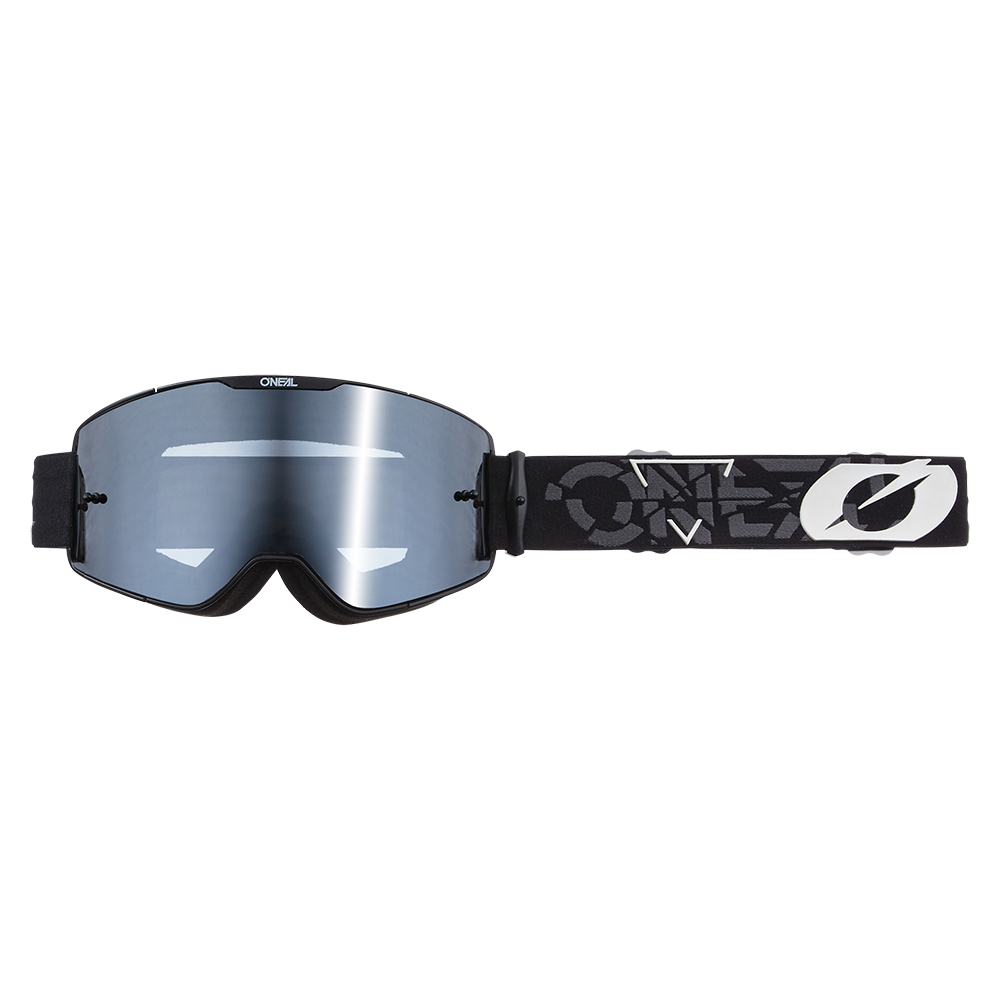 Maschera O'Neal B20 V.22 Strain - Silver Mirror UNICA BLACK/WHITE