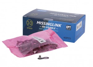 Missinglink 10R KMC 10R EPT box officina - 40 petti per catene, 5,88mm,arg,10vel