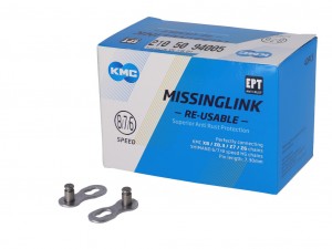 Missinglink KMC 7/8R EPT - 40 pz. per catene 7,3mm, arg.