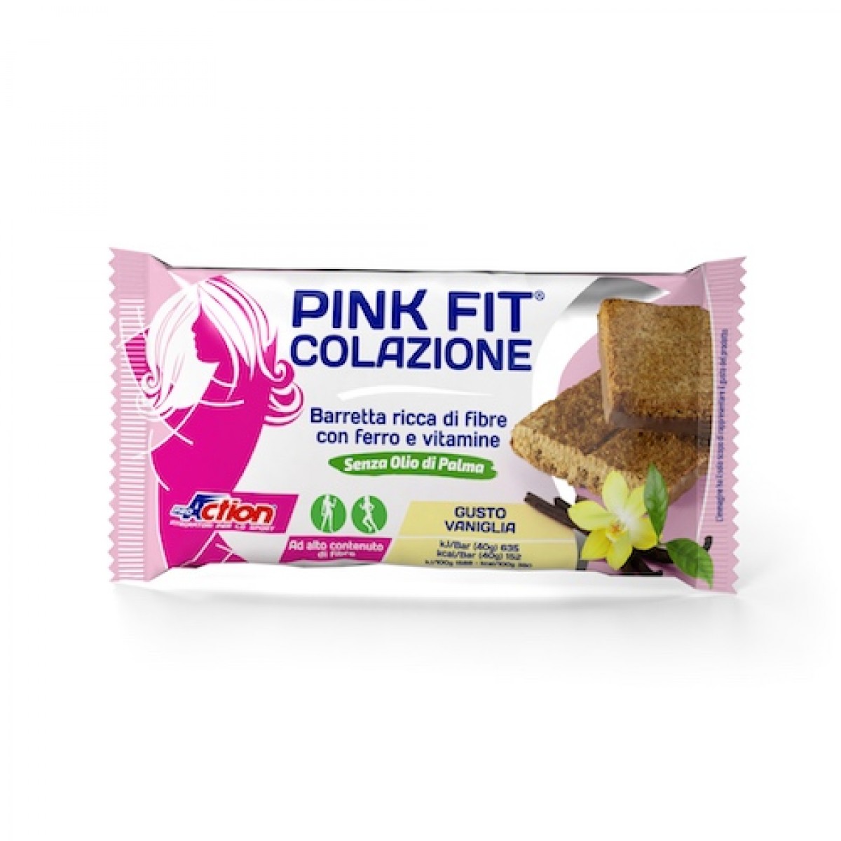 ProAction PINK FIT COLAZIONE Vaniglia - Barretta 40 gr.  