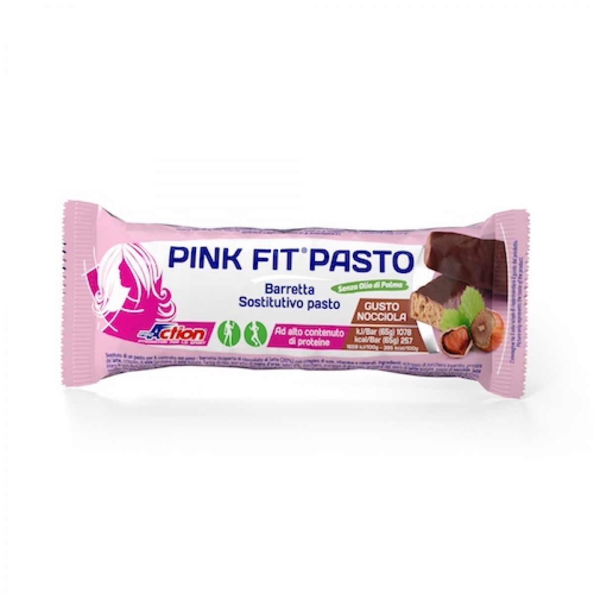 PINK FIT PASTO Nocciola - Barretta 65 gr.  