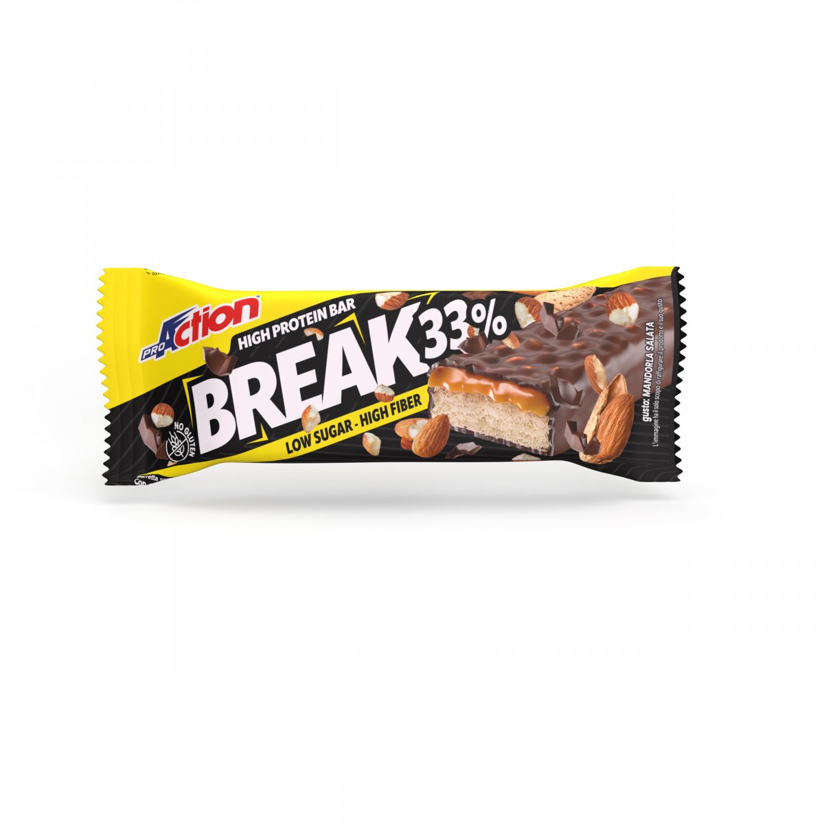 ProAction BREAK BAR 33% Mandorle Salate - Barretta 50 gr.  