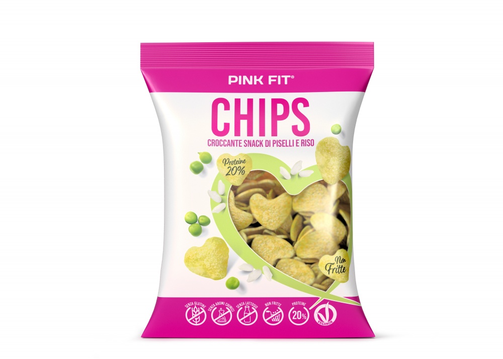 ProAction PINK FIT CHIPS Riso e Piselli - Bustina 25 gr.  