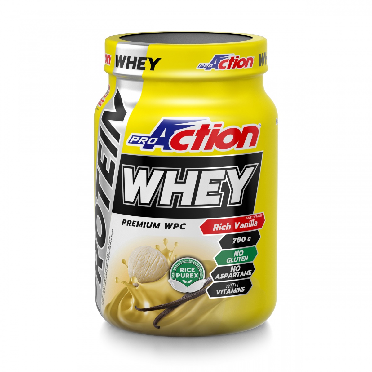 ProAction PROTEIN WHEY Rich Vanille - Barattolo 700 gr.  