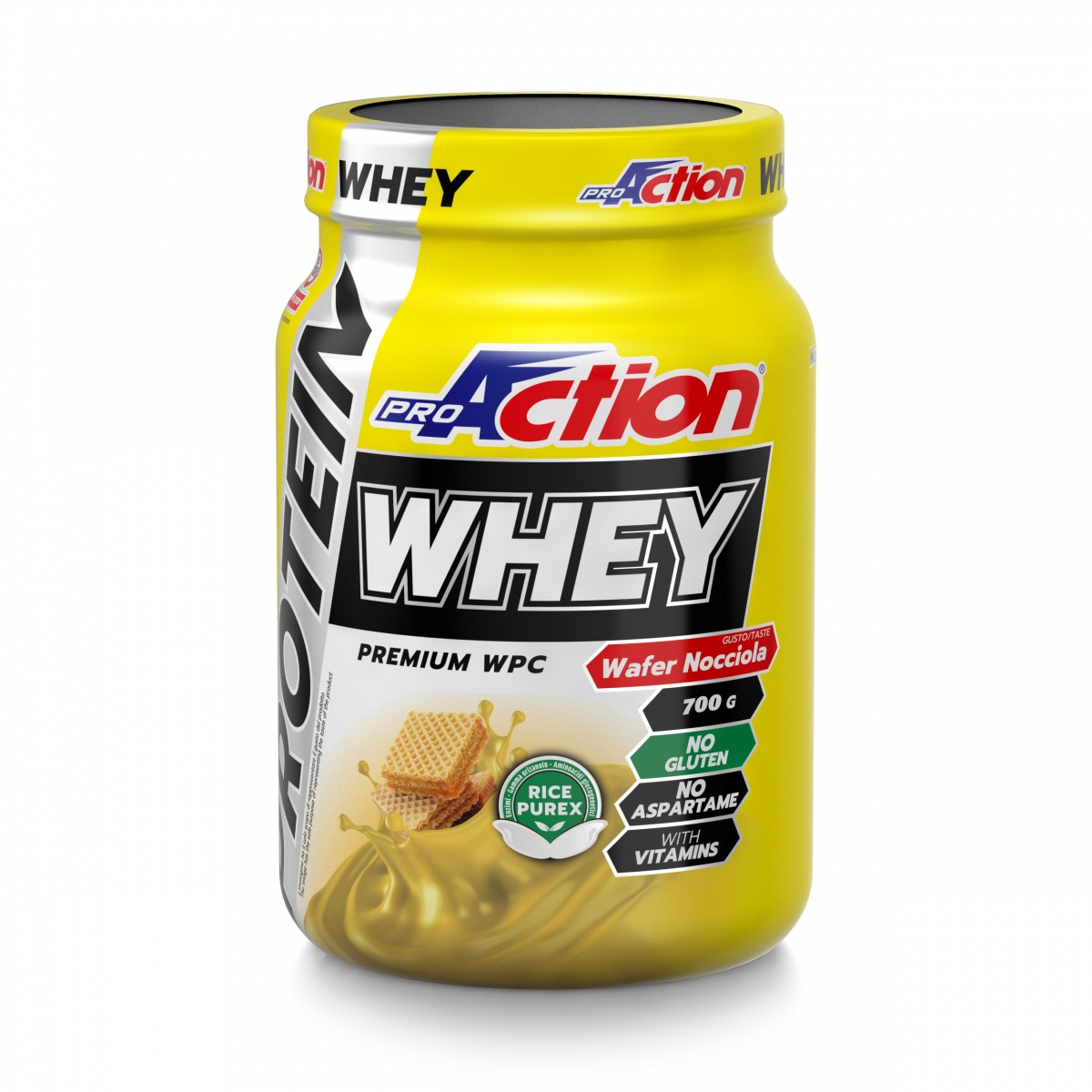 ProAction PROTEIN WHEY Wafer Nocciola - Barattolo 700 gr.  