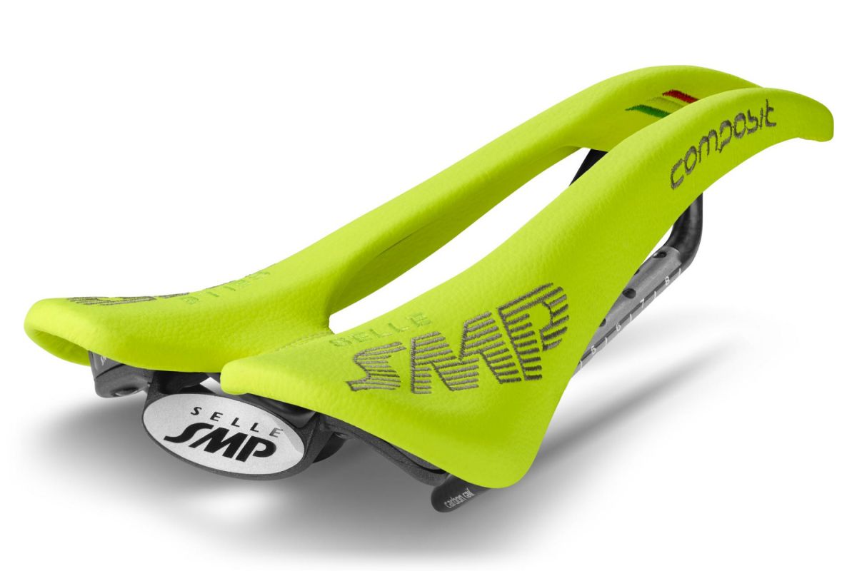 Sella SMP COMPOSIT Carbon  GIALLO FLUO