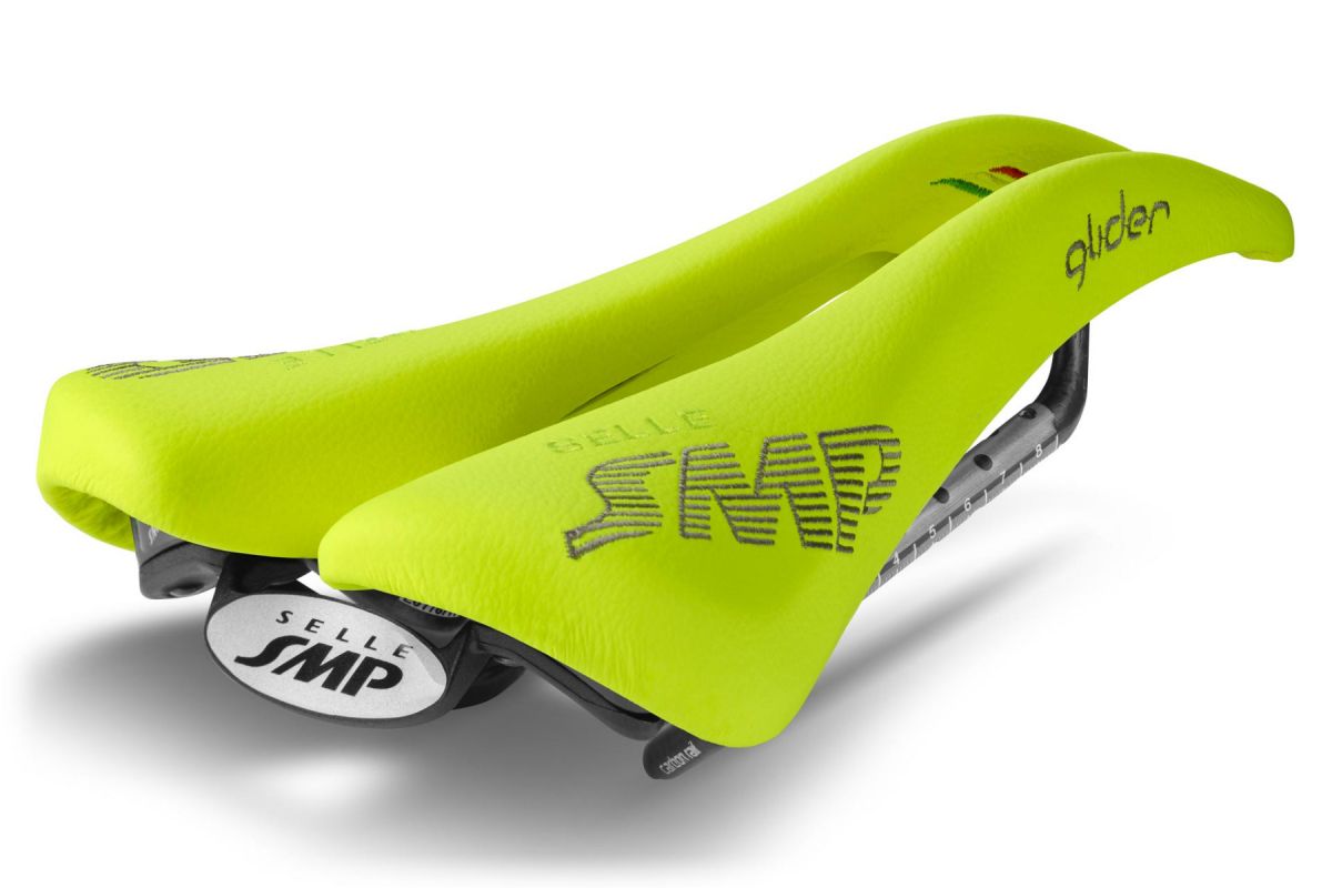 Sella SMP GLIDER Carbon  GIALLO FLUO