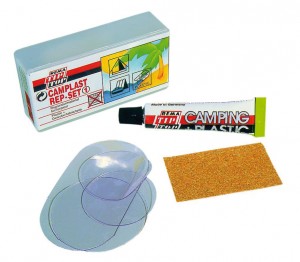 set di riparazioni Tip Top Camping Mini - Camplast, con 4 toppe + accessori