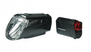 Set luci al LED a batteriaTrelock I-go - LS 560/720 Control nero con supporto