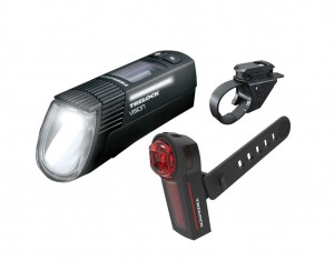 Set luci LED c.batt. VectorSignal Vision - LS 760/ 740  nero con supporto