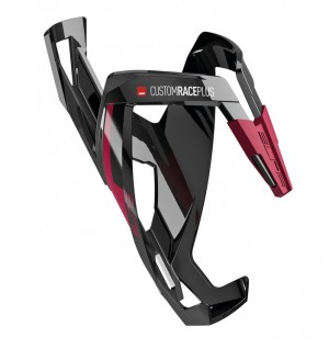 Supporto borraccia Elite CustomRacePlus - nero lucido/amaranto