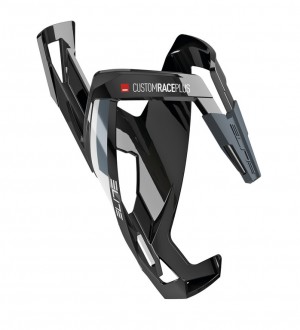 Supporto borraccia Elite CustomRacePlus - nero lucido/bianco