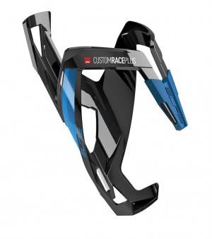 Supporto borraccia Elite CustomRacePlus - nero lucido/blu