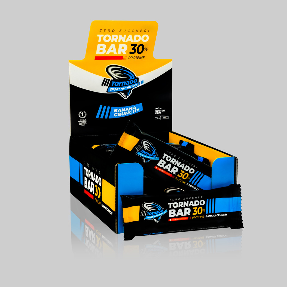 Tornado PROTEIC BAR 30% Banana - Confezione 24 Barrette da 30 g.  