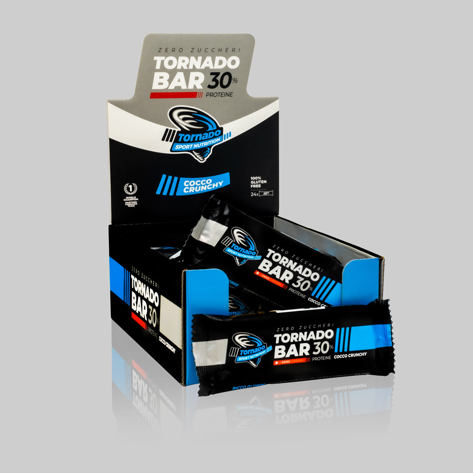 Tornado PROTEIC BAR 30% Cocco - Confezione 24 Barrette da 30 g.  