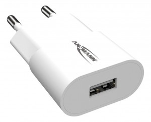 USB Home Charger Ansmann HC105 - bianco, per smarphone e dispositivi USB