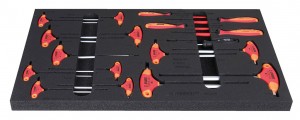 Vassoio portattrezzi per cassettiere - rosso,pinze,c. a brugola - 1600SOS19-US