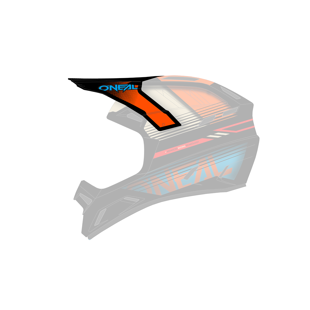 Visiera ricambio Casco MTB O'Neal BACKFLIP Eclipse UNICA ORANGE/BLUE