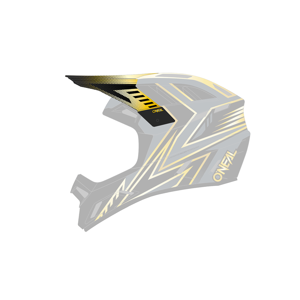 Visiera ricambio Casco MTB O'Neal BACKFLIP Knox UNICA BLACK/GOLD