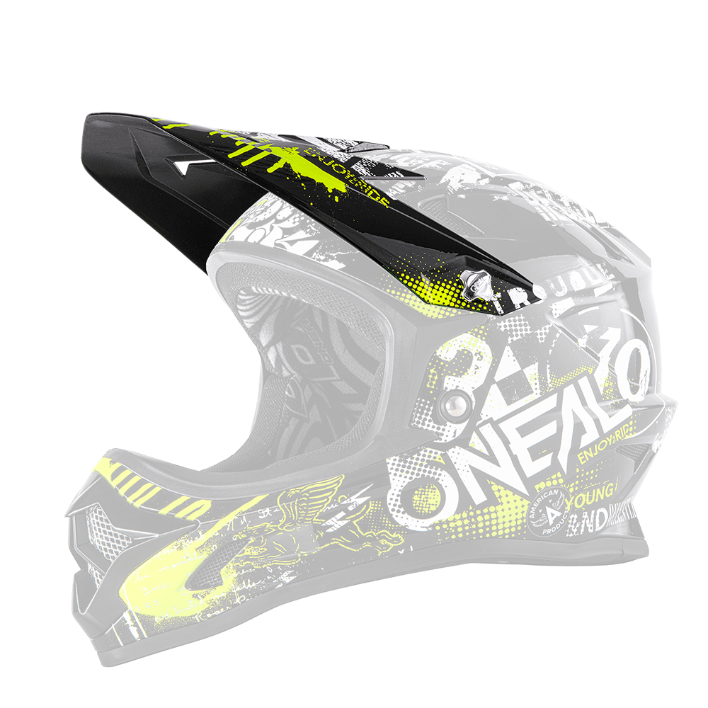 Visiera ricambio Casco MTB O'Neal BACKFLIP RL2 Attack UNICA BLACK/NEON YELLOW