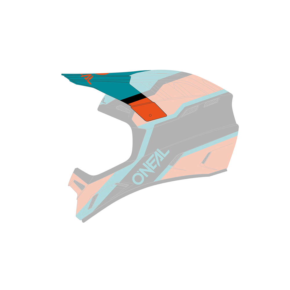 Visiera ricambio Casco MTB O'Neal BACKFLIP Strike UNICA ORANGE/BLUE