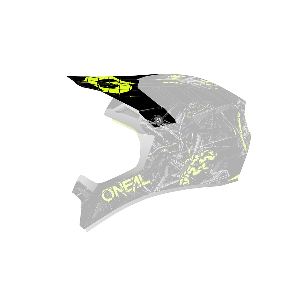 Visiera ricambio Casco MTB O'Neal BACKFLIP Zombie UNICA BLACK/NEON YELLOW