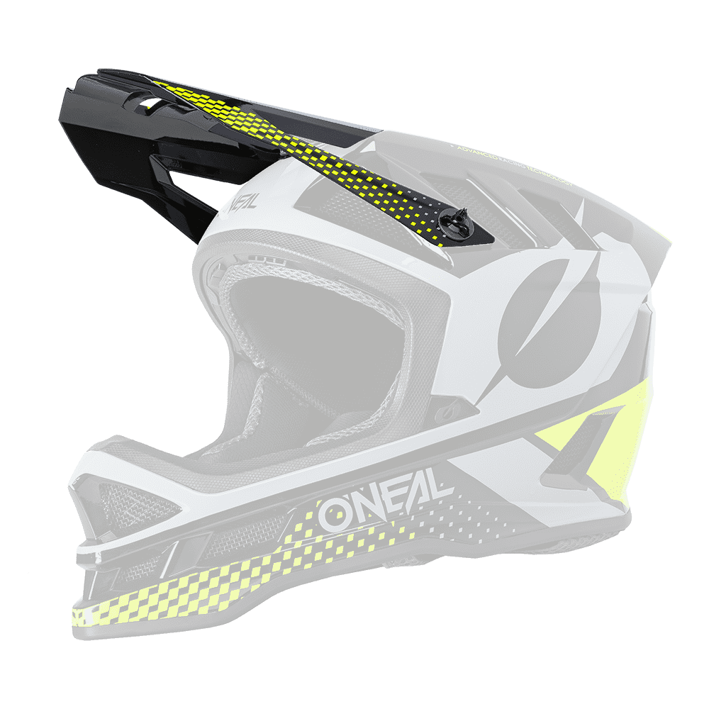 Visiera ricambio Casco MTB O'Neal BLADE POLYACRYLITE Ace UNICA BLACK/NEON YELLOW/GRAY